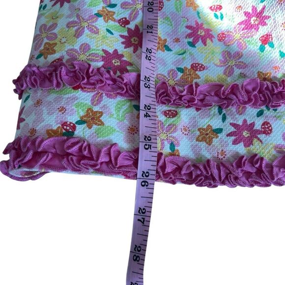 Lilly Pulitzer VTG Floral Mini Dress – Size 0, Adjustable Tie Straps, Ruffle Hem - Picture 7 of 8